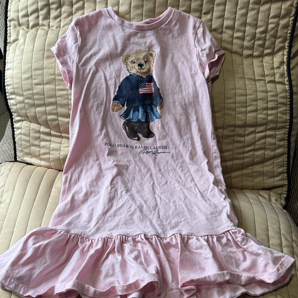 Ralph Lauren Pink Polo Bear Graphic Dress